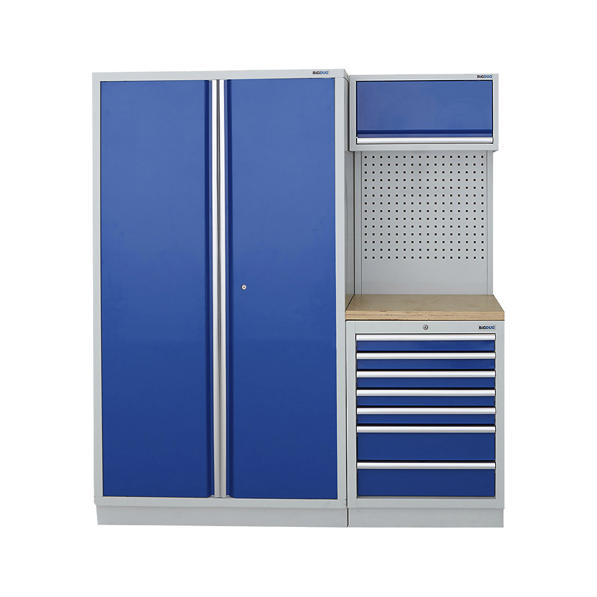 BiGDUG | 1595mm Wide Modular Storage System | 1 Cupboard | 2 Cabinet