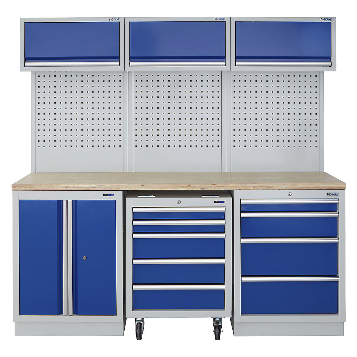 BiGDUG | 2041mm Wide Modular Storage System | 1 Roll Cabinet | 5 Cabinet