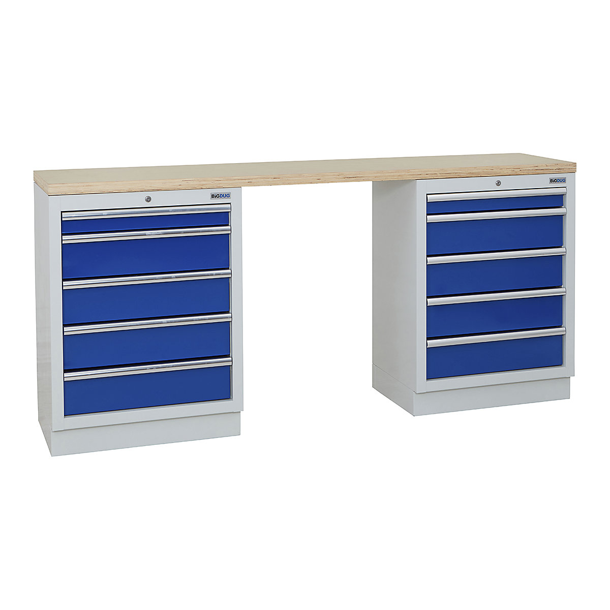 BiGDUG | 2041mm Wide Workbench | 2 Cabinet