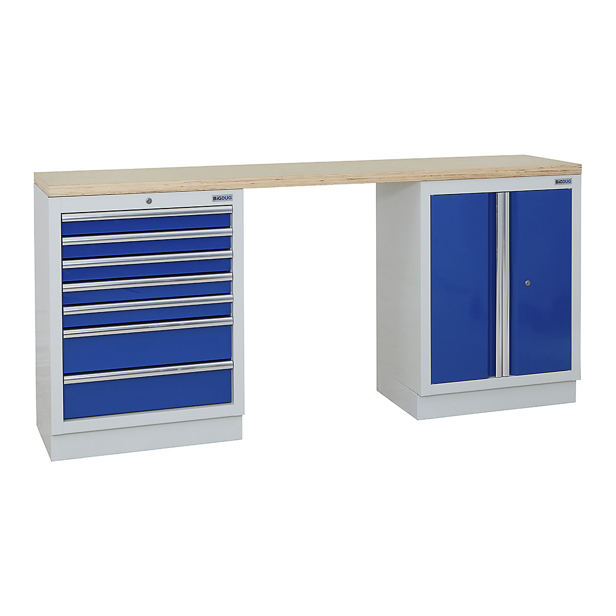 BiGDUG | 2041mm Wide Workbench | 2 Cabinet