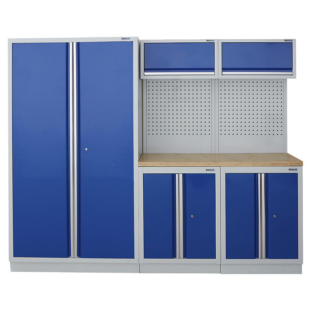 BiGDUG | 2275mm Wide Modular Storage System | 1 Cupboard | 4 Cabinet