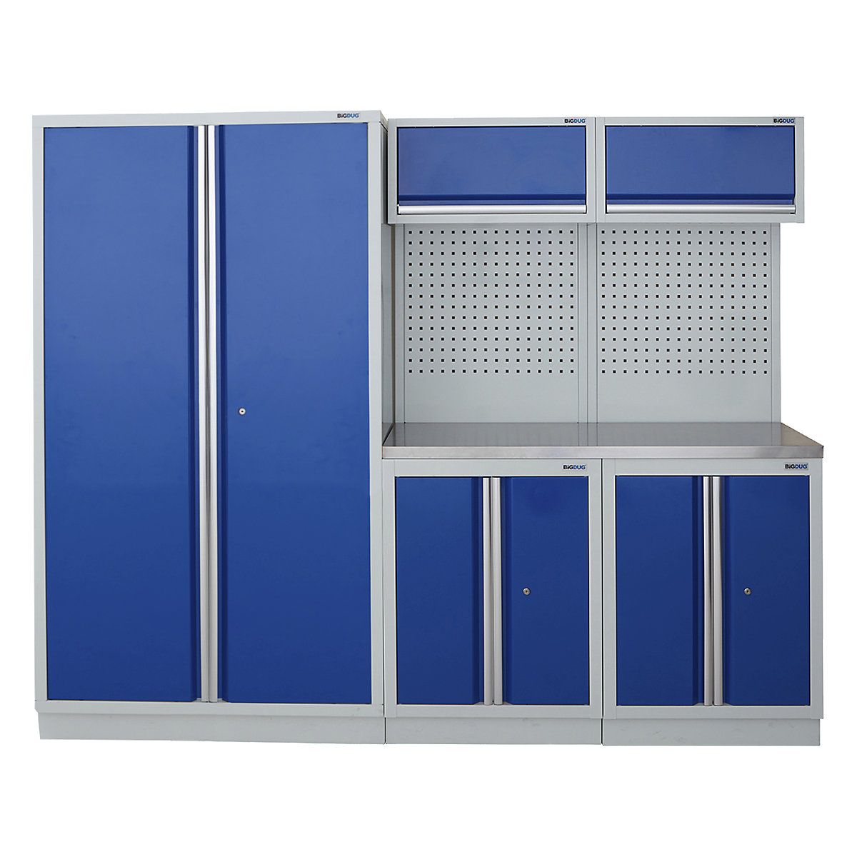 BiGDUG | 2275mm Wide Modular Storage System | 1 Cupboard | 4 Cabinet