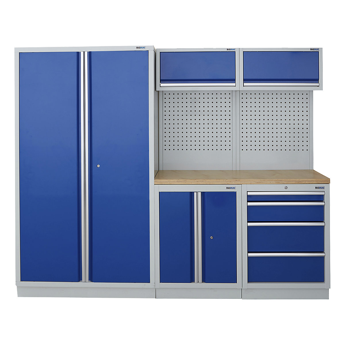 BiGDUG | 2275mm Wide Modular Storage System | 1 Cupboard | 4 Cabinet