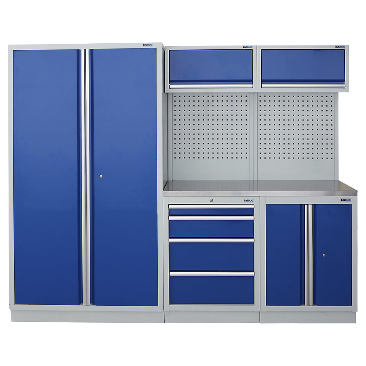 BiGDUG | 2275mm Wide Modular Storage System | 1 Cupboard | 4 Cabinet
