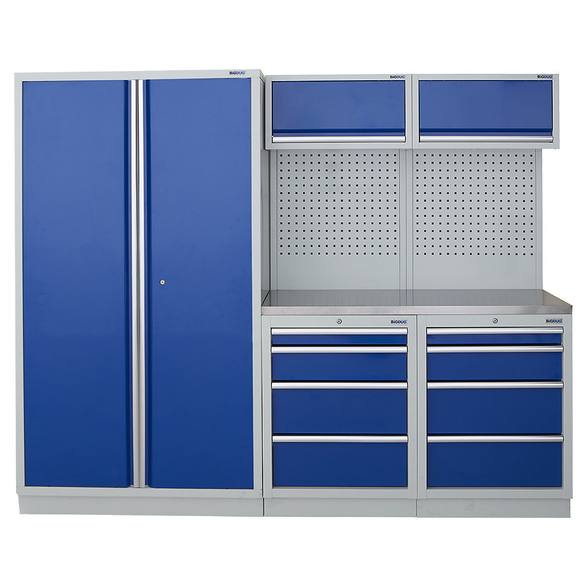 BiGDUG | 2275mm Wide Modular Storage System | 1 Cupboard | 4 Cabinet