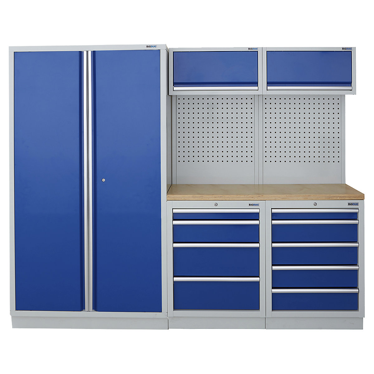BiGDUG | 2275mm Wide Modular Storage System | 1 Cupboard | 4 Cabinet