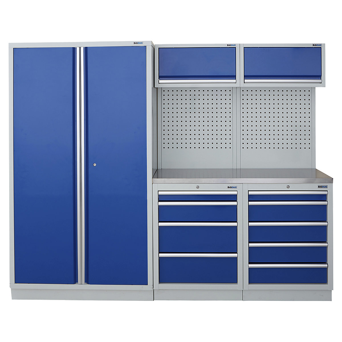 BiGDUG | 2275mm Wide Modular Storage System | 1 Cupboard | 4 Cabinet