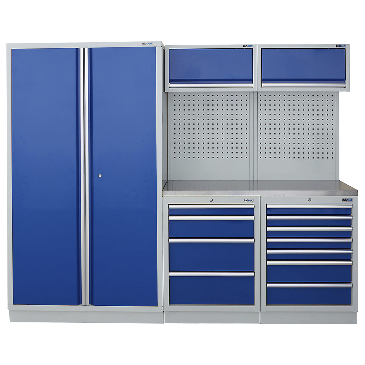 BiGDUG | 2275mm Wide Modular Storage System | 1 Cupboard | 4 Cabinet