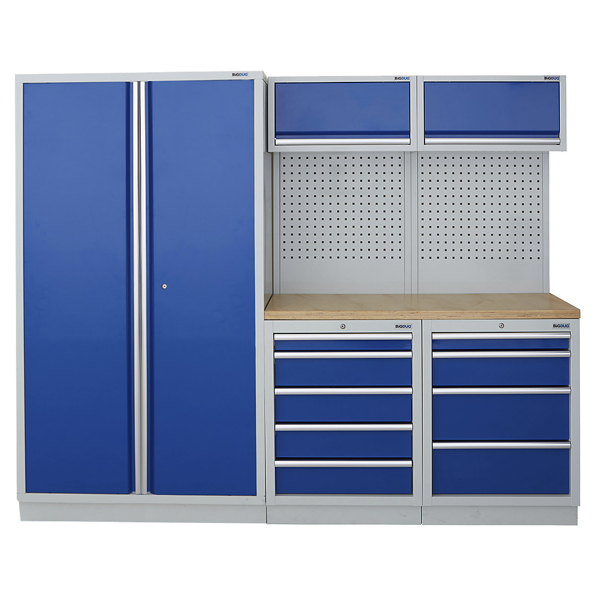 BiGDUG | 2275mm Wide Modular Storage System | 1 Cupboard | 4 Cabinet