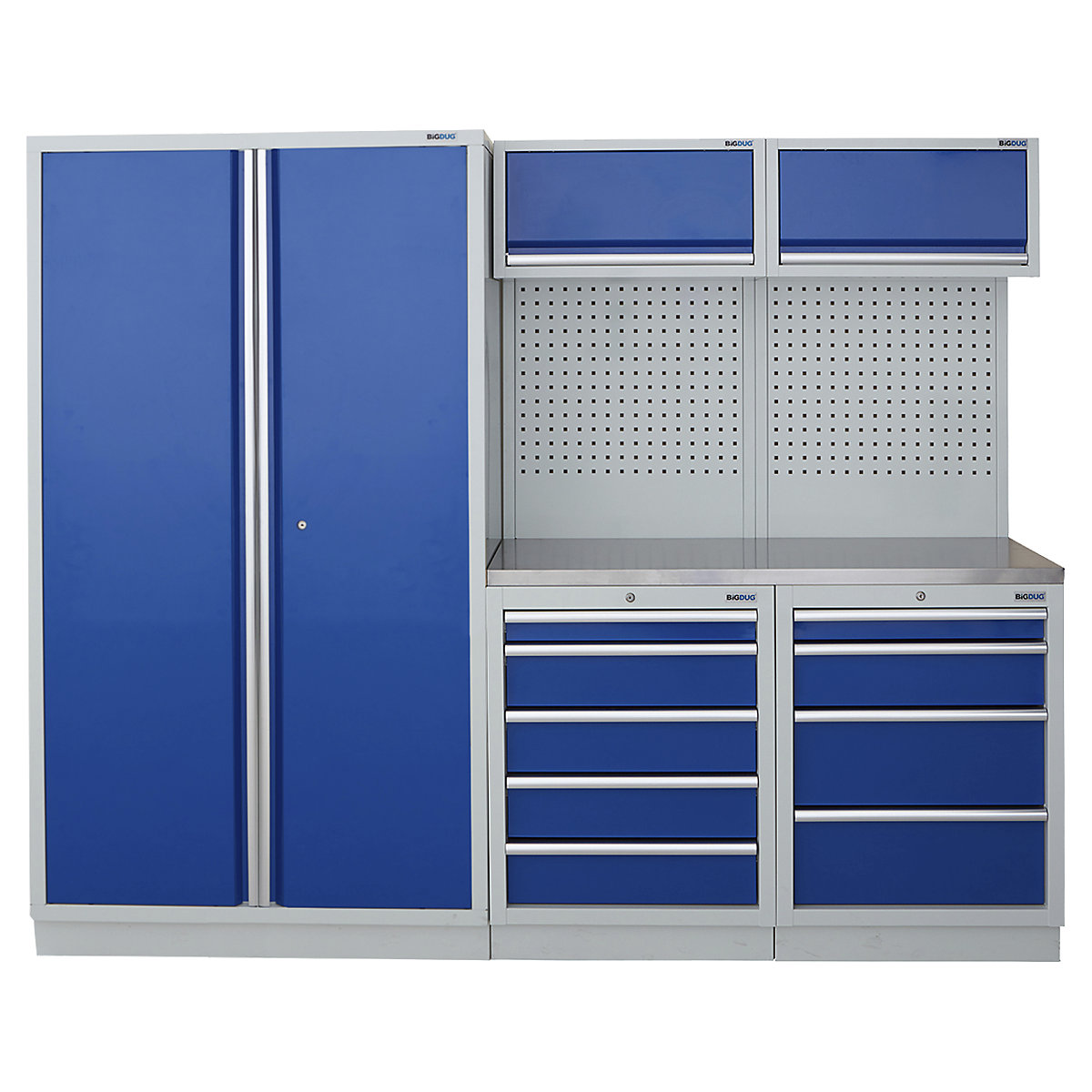 BiGDUG | 2275mm Wide Modular Storage System | 1 Cupboard | 4 Cabinet