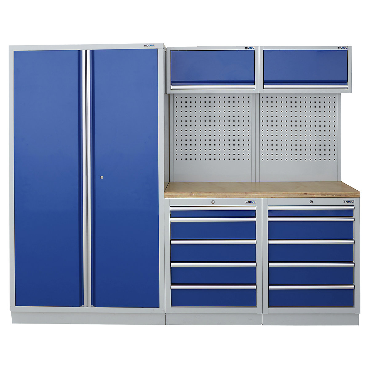 BiGDUG | 2275mm Wide Modular Storage System | 1 Cupboard | 4 Cabinet