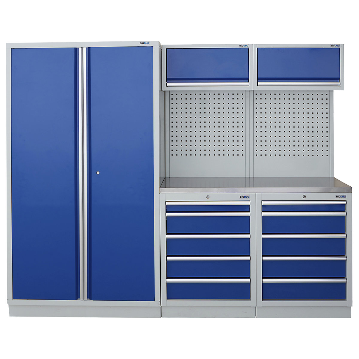 BiGDUG | 2275mm Wide Modular Storage System | 1 Cupboard | 4 Cabinet
