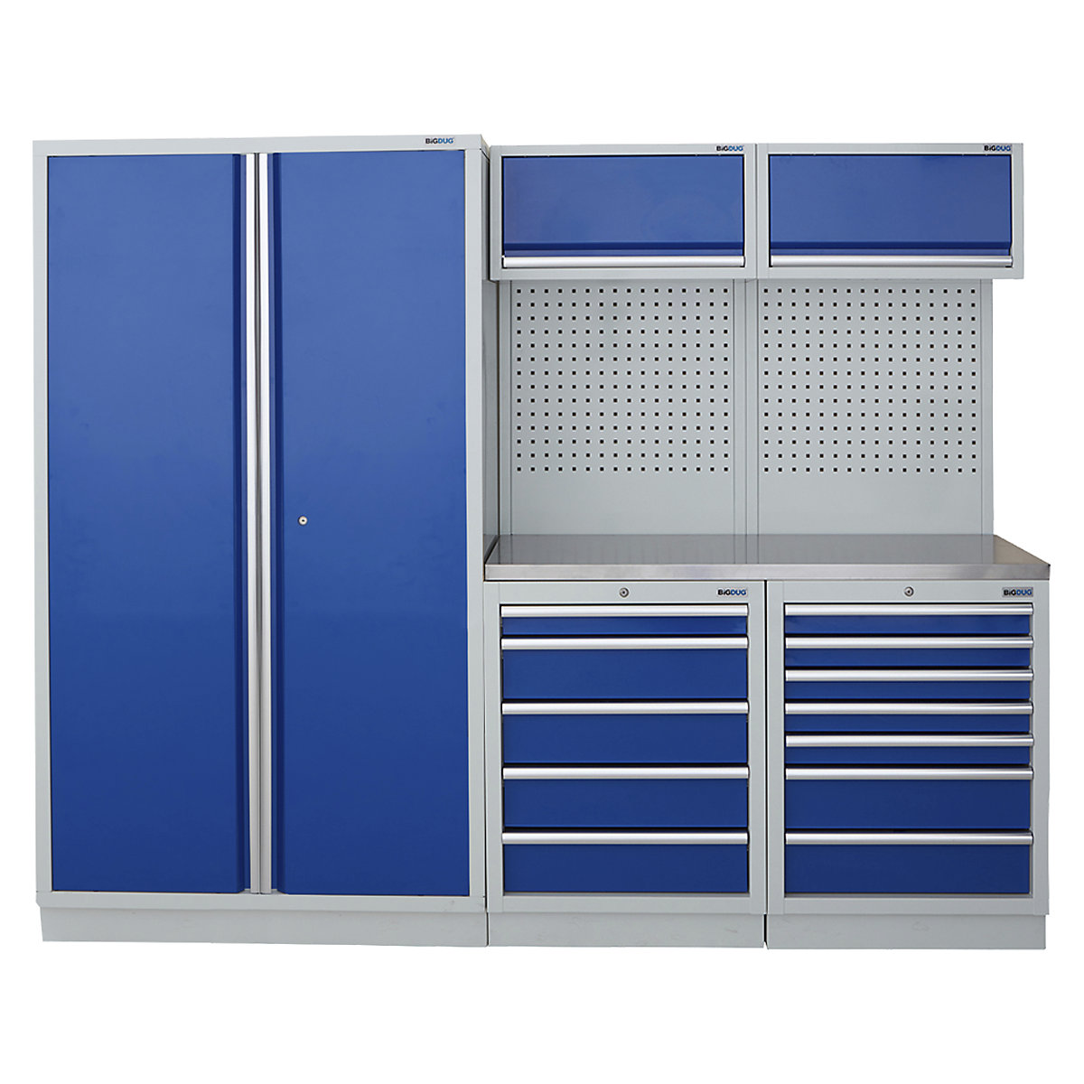 BiGDUG | 2275mm Wide Modular Storage System | 1 Cupboard | 4 Cabinet