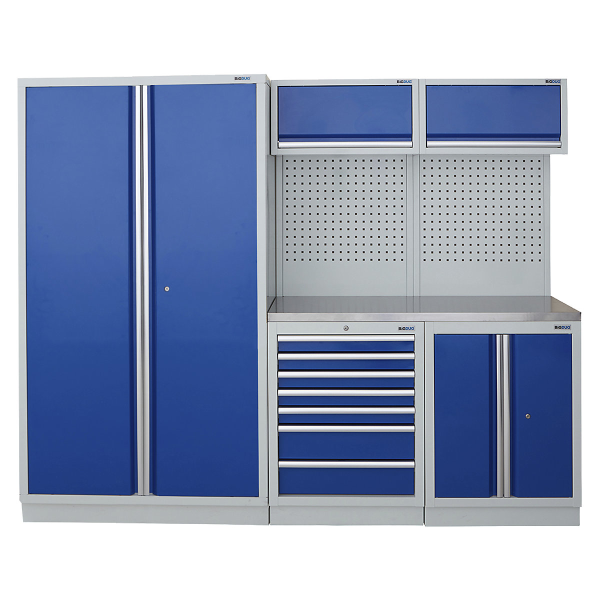 BiGDUG | 2275mm Wide Modular Storage System | 1 Cupboard | 4 Cabinet