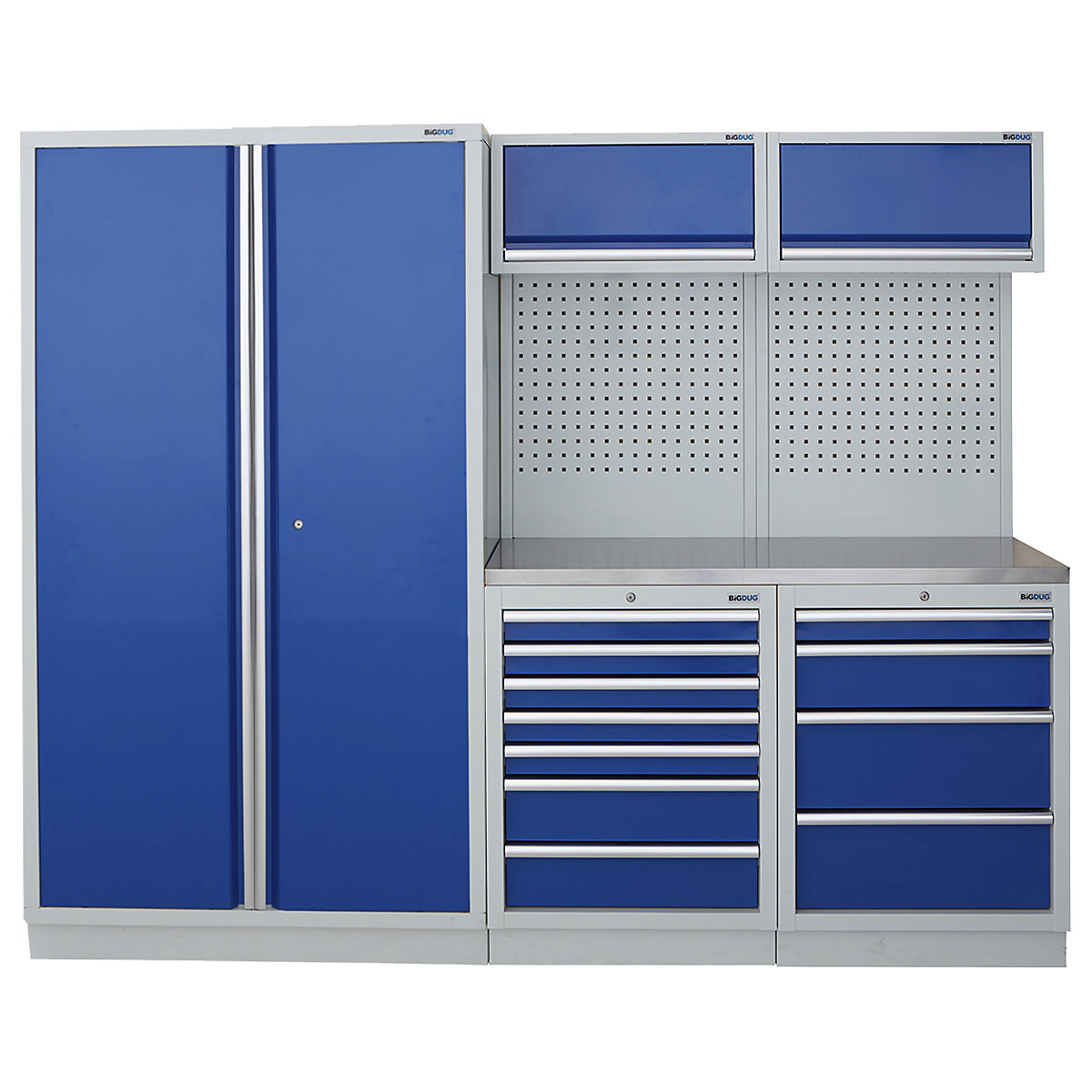 BiGDUG | 2275mm Wide Modular Storage System | 1 Cupboard | 4 Cabinet