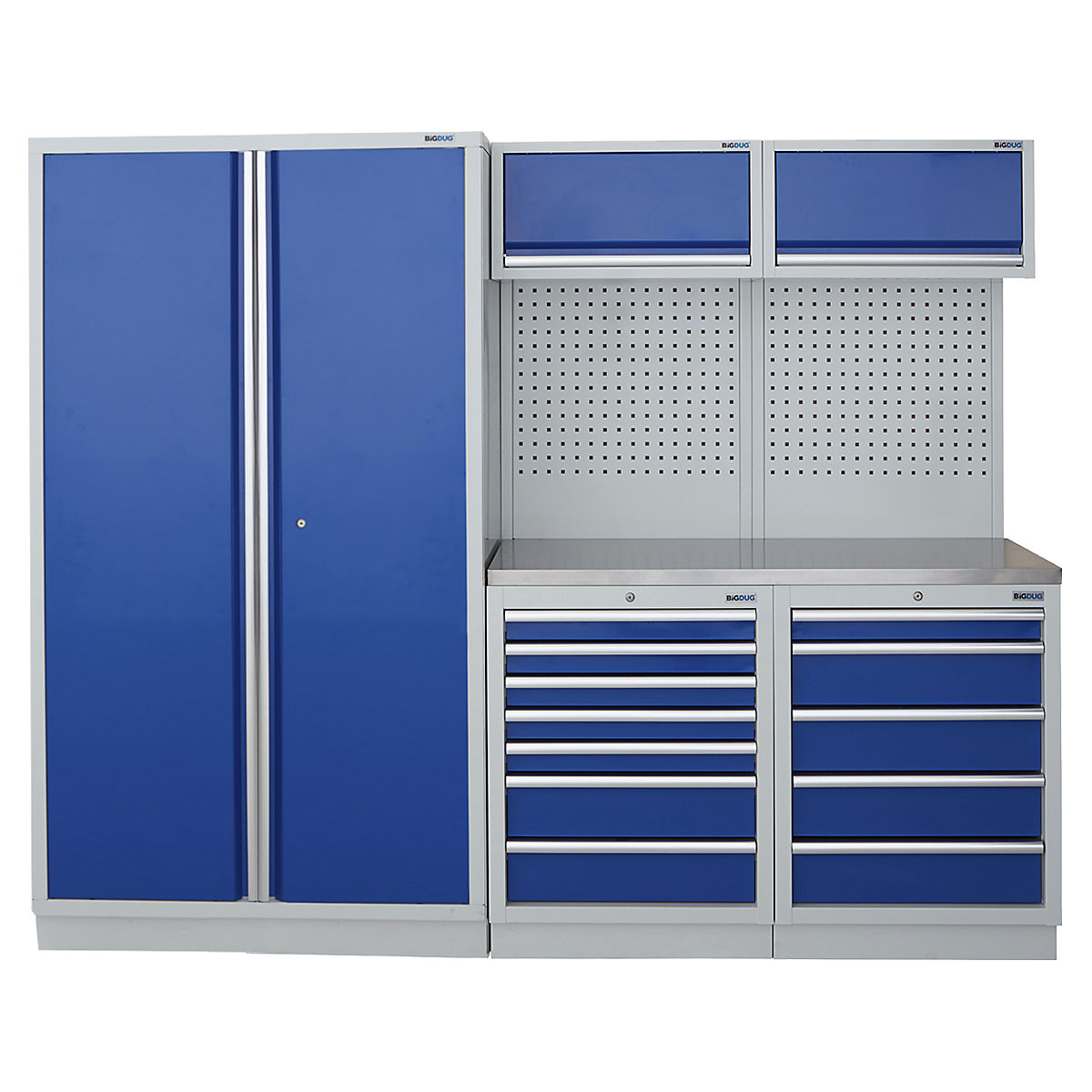 BiGDUG | 2275mm Wide Modular Storage System | 1 Cupboard | 4 Cabinet