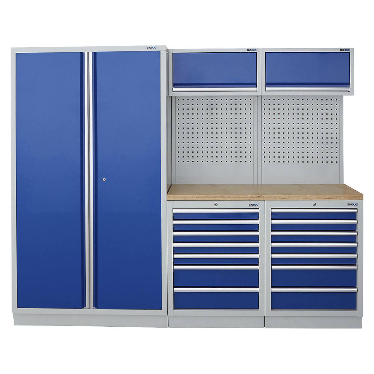 BiGDUG | 2275mm Wide Modular Storage System | 1 Cupboard | 4 Cabinet