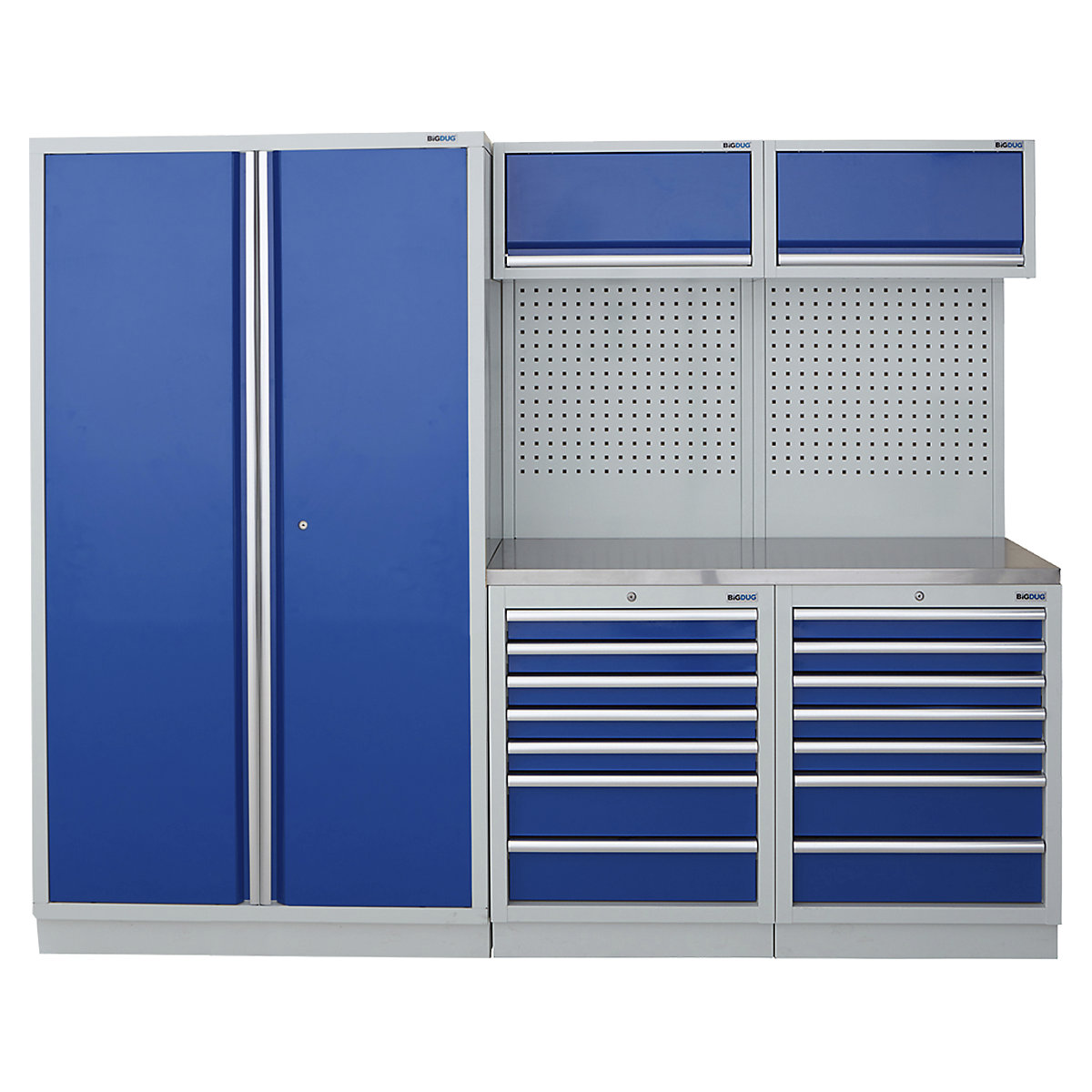 BiGDUG | 2275mm Wide Modular Storage System | 1 Cupboard | 4 Cabinet