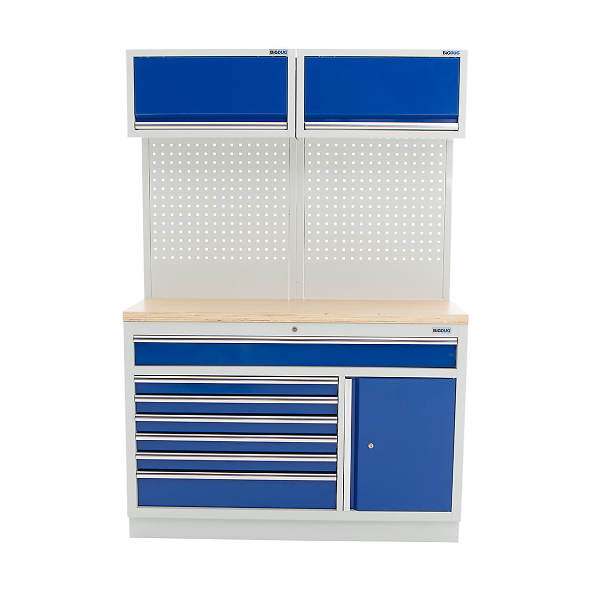 BiGDUG 1361mm Wide Storage System | 7 Drawer & 1 Door Cabinet