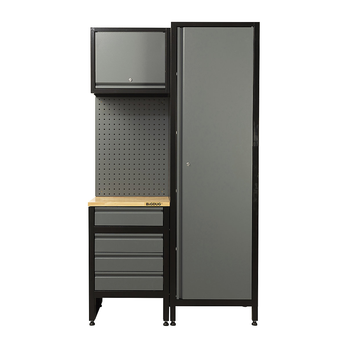 BiGDUG Garage Modular Cabinet Kits | 1160mm Wide | 1 Cabinet & Floor Cupboard