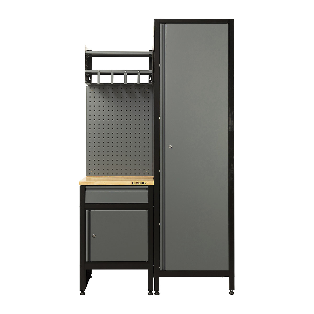BiGDUG Garage Modular Cabinet Kits | 1160mm Wide | 1 Cabinet & Floor Cupboard
