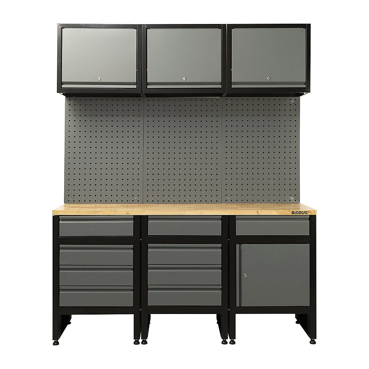 BiGDUG Garage Modular Cabinet Kits | 1678mm Wide | 3 Cabinets