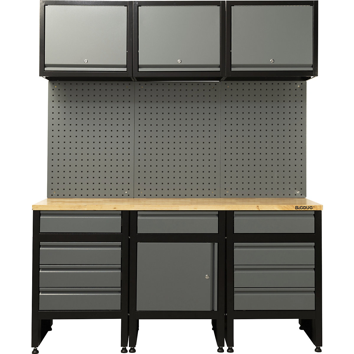 BiGDUG Garage Modular Cabinet Kits | 1678mm Wide | 3 Cabinets