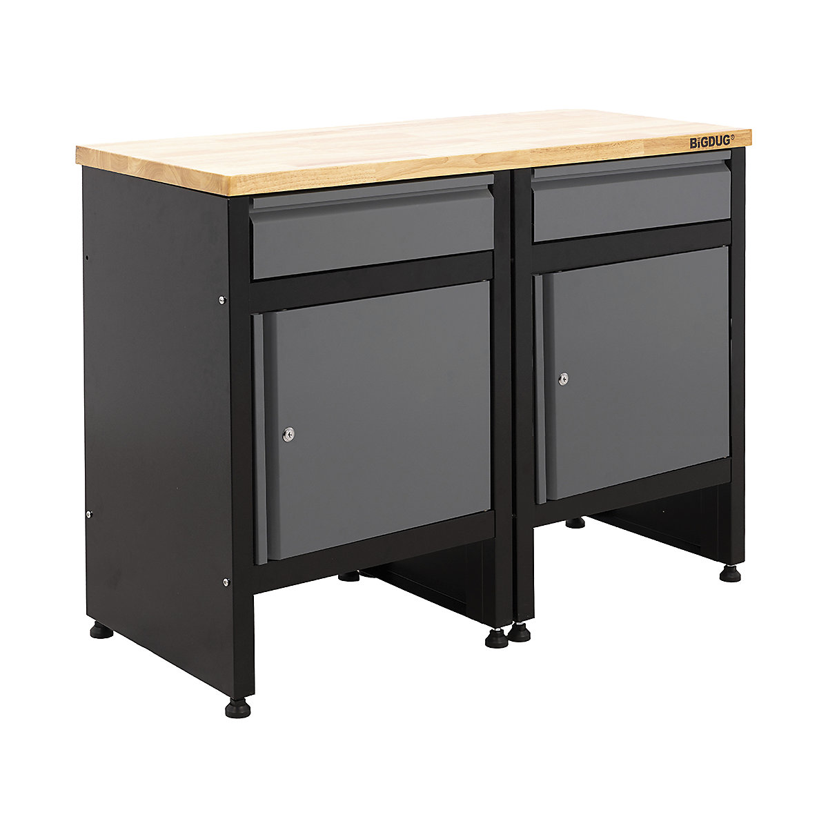 BiGDUG Garage Modular Cabinet Workbenches | 1120mm Wide | 2 Cabinets