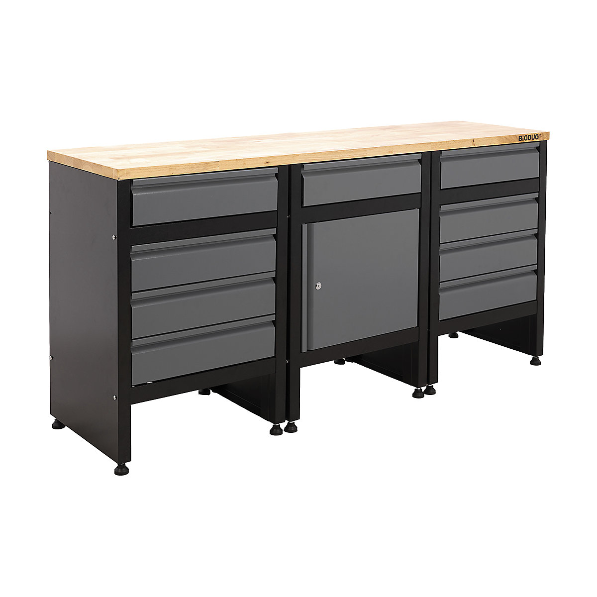 BiGDUG Garage Modular Cabinet Workbenches | 1678mm Wide | 3 Cabinets