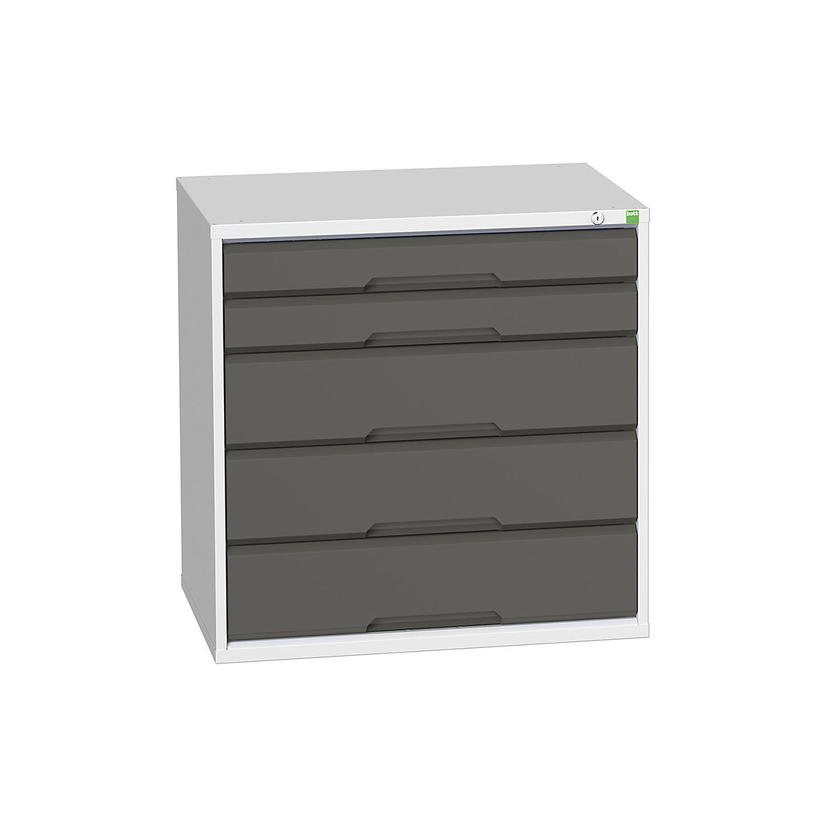 Bott Verso Cabinets | 800mm Wide, Bott Verso Cabinets | 800mm Wide, Bott Verso Cabinet | 5 Drawers | 800h x 800w x 550d mm | Dark Grey-13