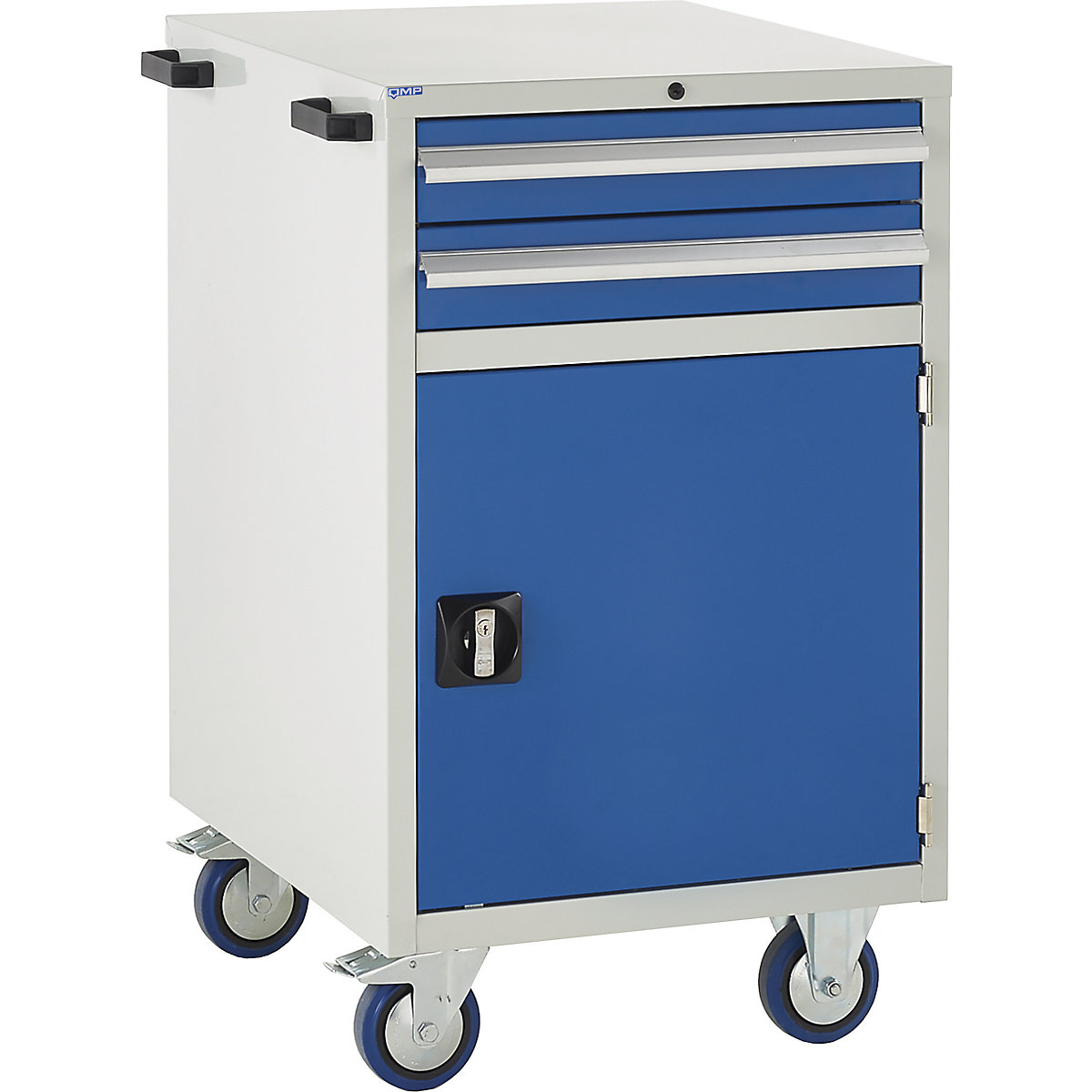 Euroslide Mobile Tool Cabinets | 980h x 600w, Euroslide Mobile Tool Cabinets | 980h x 600w, Euroslide Mobile Tool Cabinets | 980h x 600w x 650d mm | 2 Drawer & Cupboard Cabinet | Blue-2