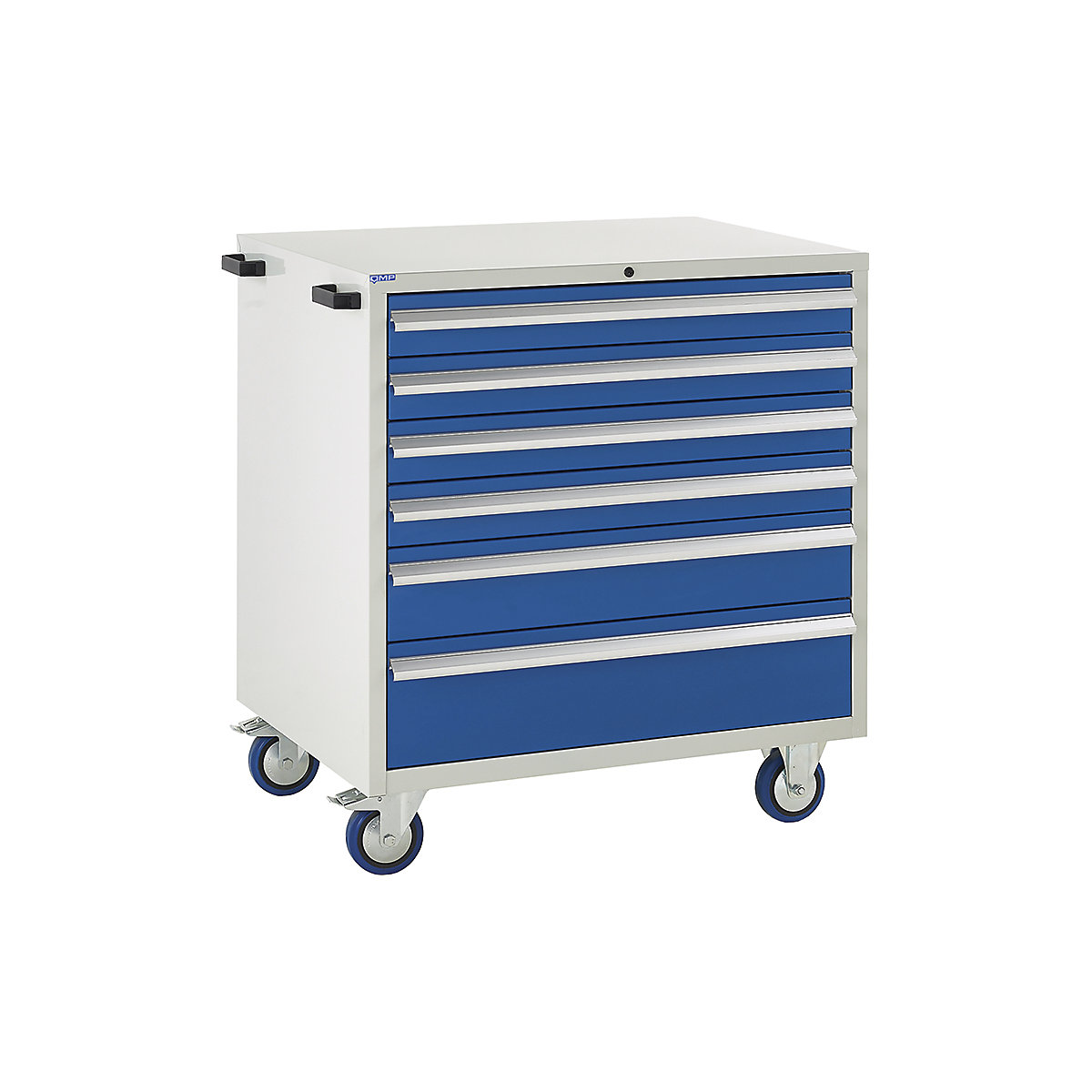 Euroslide Mobile Tool Cabinets | 980h x 900w, Euroslide Mobile Tool Cabinets | 980h x 900w, Euroslide Mobile Tool Cabinets | 980h x 900w x 650d mm | 6 Drawer Cabinet | Blue-5