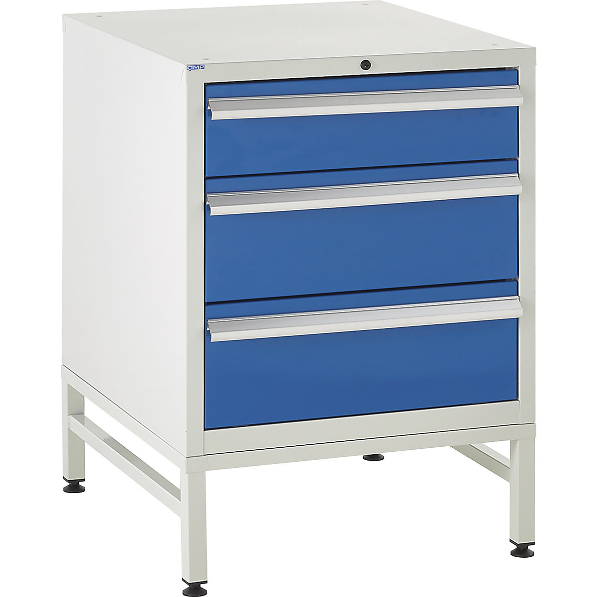 Euroslide Underbench Tool Cabinets | 600w, Euroslide Underbench Tool Cabinets | 600w, Euroslide Underbench Tool Cabinets | 825h x 600w x 650d mm | 3 Drawer Cabinet with Stand | Blue-2