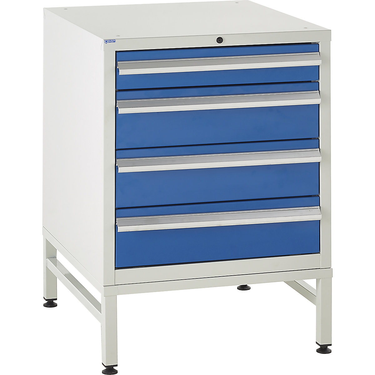 Euroslide Underbench Tool Cabinets | 600w, Euroslide Underbench Tool Cabinets | 600w, Euroslide Underbench Tool Cabinets | 825h x 600w x 650d mm | 4 Drawer Cabinet with Stand | Blue-7