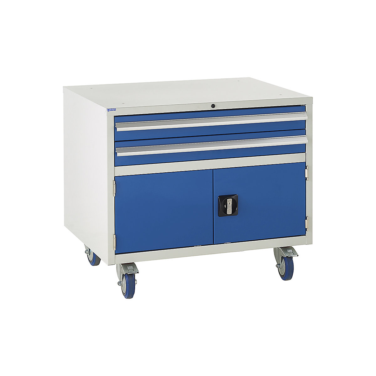 Euroslide Underbench Tool Cabinets | 900w, Euroslide Underbench Tool Cabinets | 900w, Euroslide Underbench Tool Cabinets | 780h x 900w x 650d mm | 2 Drawer & Cupboard Cabinet | Blue-2