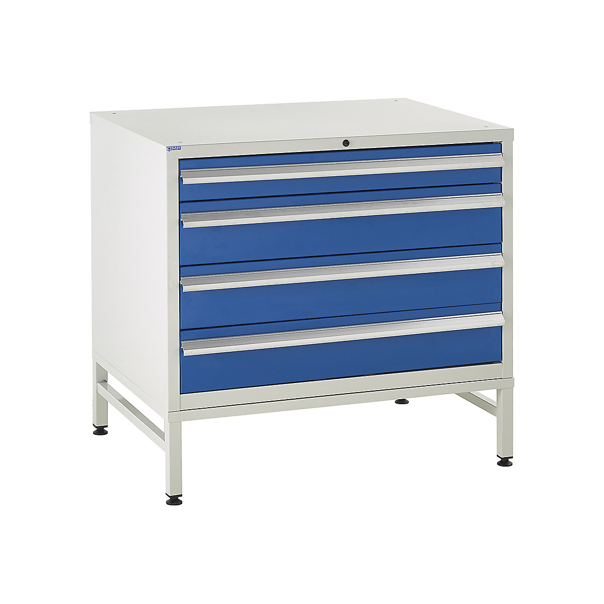 Euroslide Underbench Tool Cabinets | 900w, Euroslide Underbench Tool Cabinets | 900w, Euroslide Underbench Tool Cabinets | 825h x 900w x 650d mm | 4 Drawer Cabinet with Stand | Blue-7