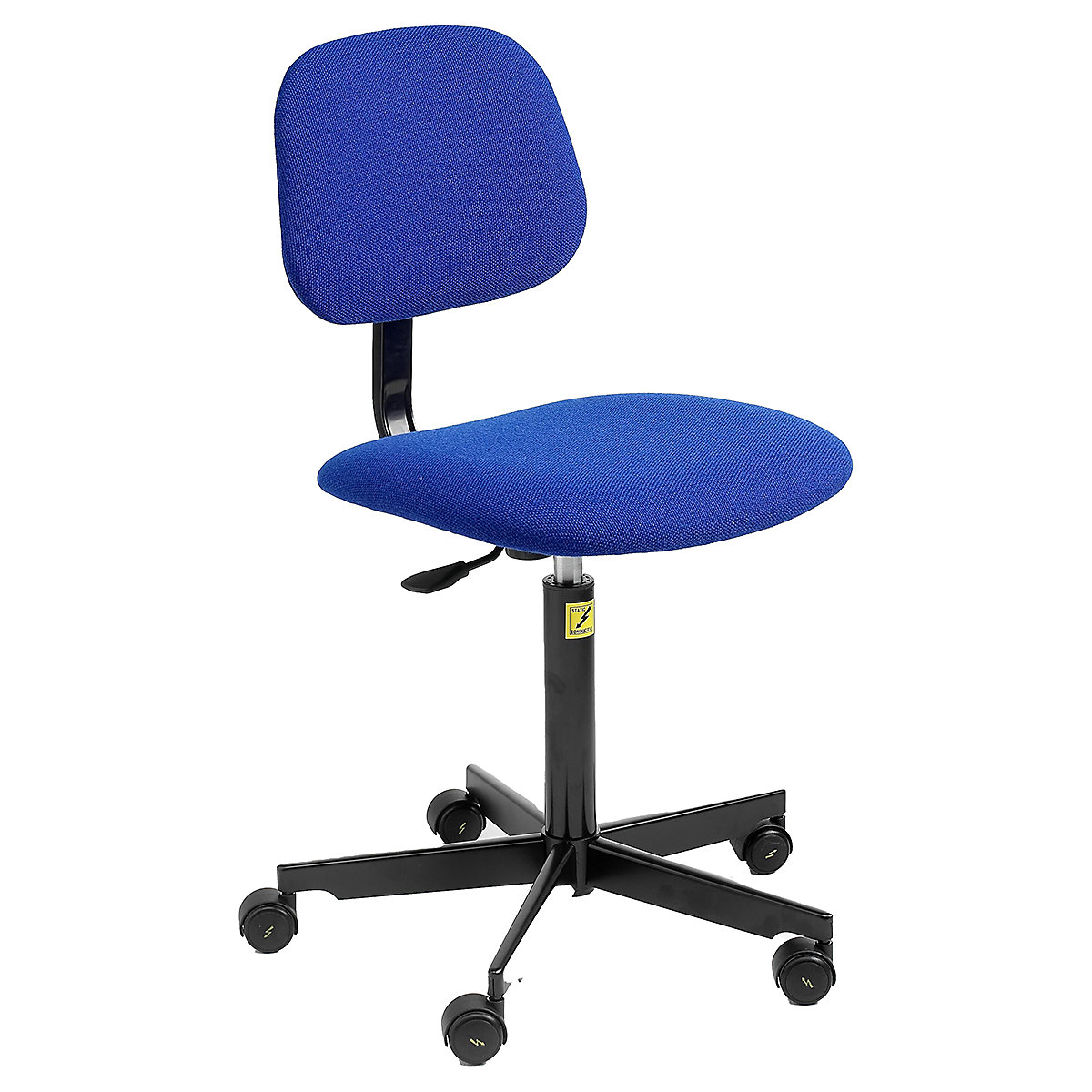 BiGDUG Standard ESD Task Chairs, BiGDUG Standard ESD Task Chairs, BiGDUG Standard ESD Task Chair with Castors & Arms | 450 - 590mm Adjustment | Blue Fabric-4