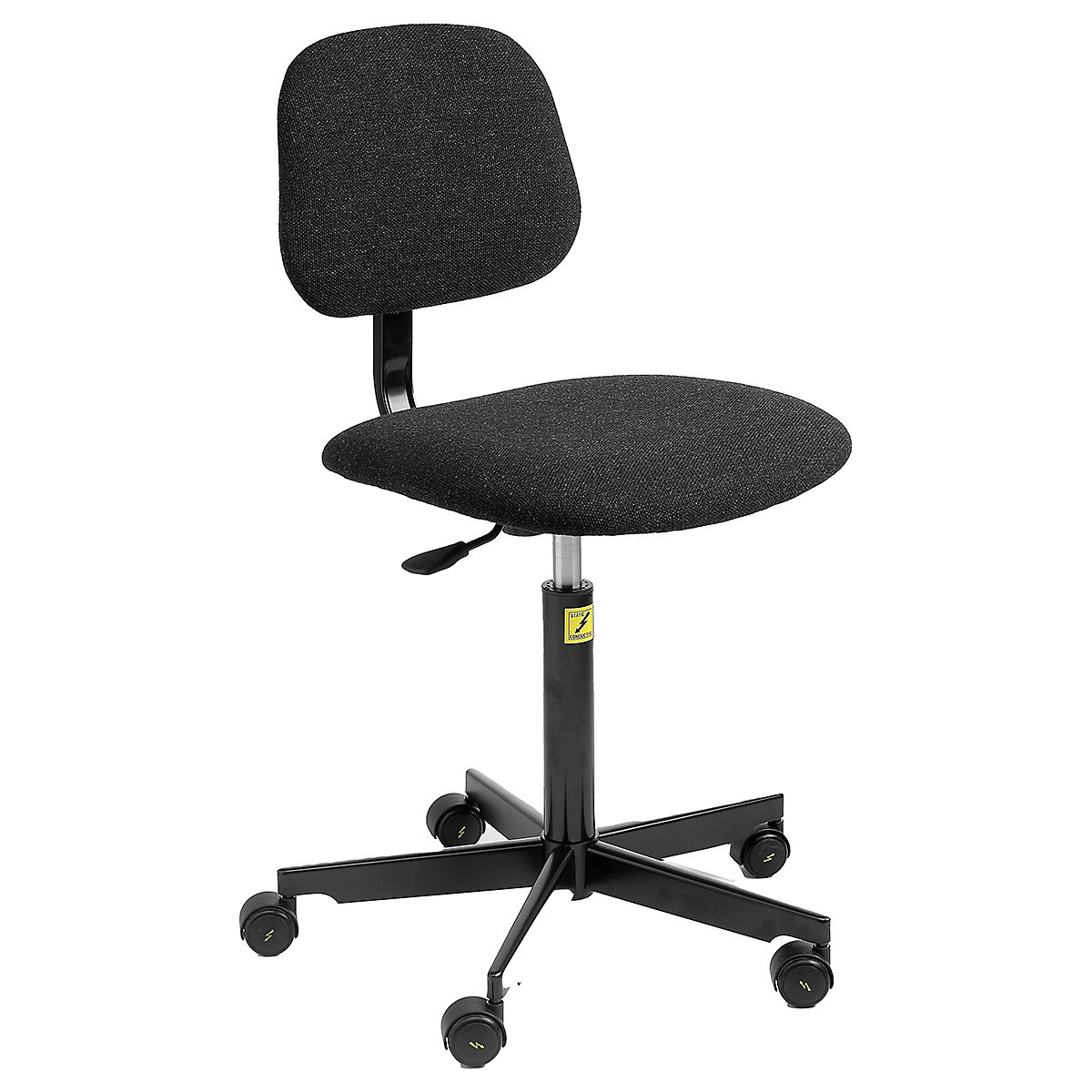 BiGDUG Standard ESD Task Chairs, BiGDUG Standard ESD Task Chairs, BiGDUG Standard ESD Task Chair with Castors & Arms | 450 - 590mm Adjustment | Charcoal Fabric-5
