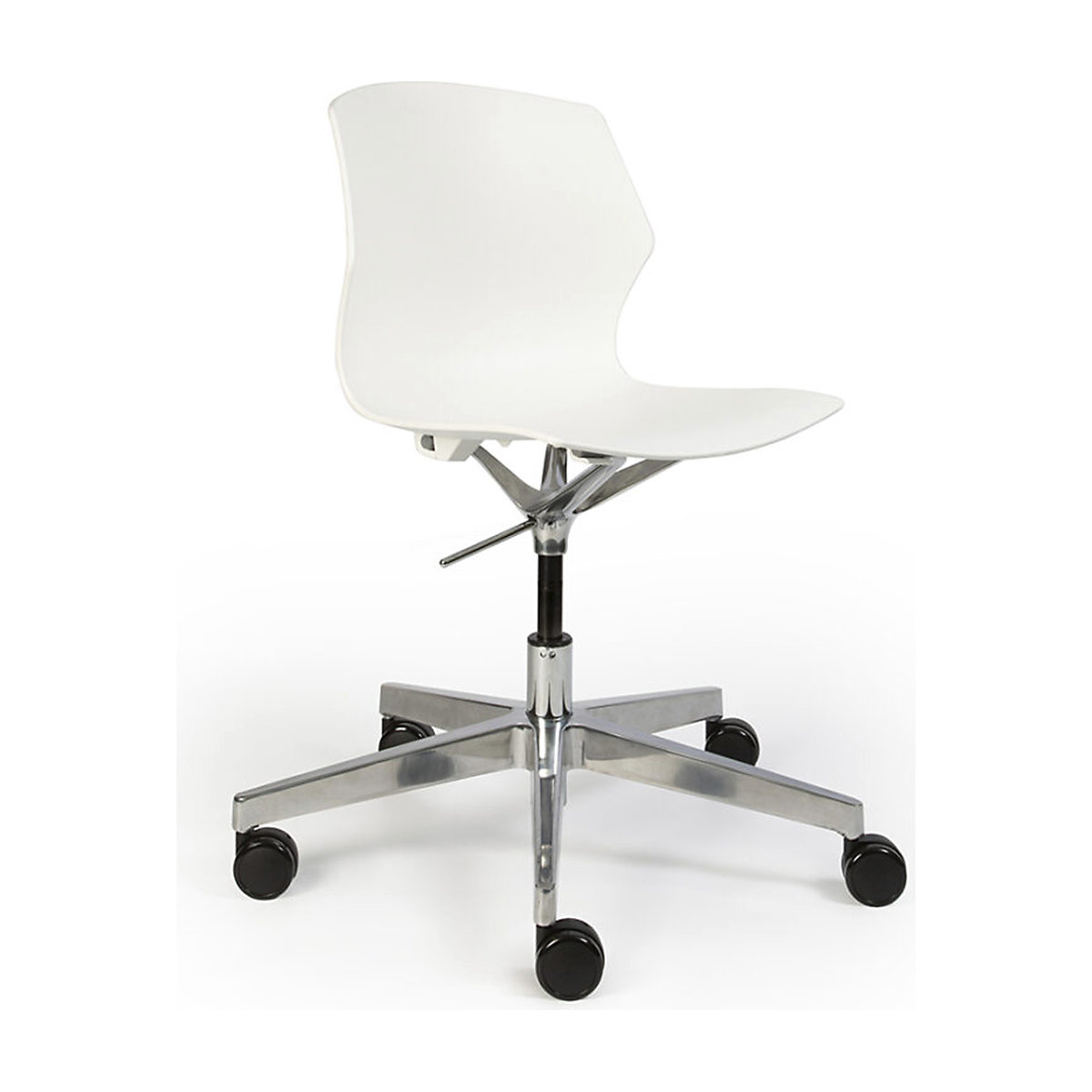 Techsit Smartsit Laboratory Shell Chairs, Techsit Smartsit Laboratory Shell Chairs, Techsit Smartsit Laboratory Shell Chair | Aluminium Base | Soft Tyre Castors | White-10
