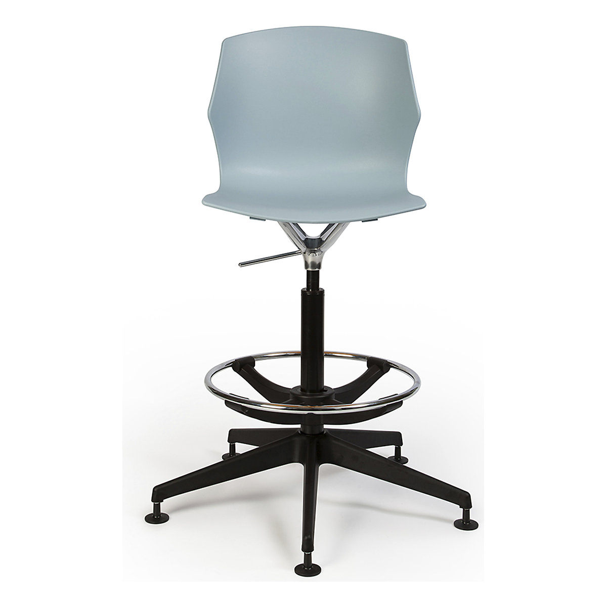 Techsit Smartsit Laboratory Shell Chairs, Techsit Smartsit Laboratory Shell Chairs, Techsit Smartsit Laboratory High Shell Chair with Foot Ring | Black Base | Soft Tyre Castors | Graphite-2