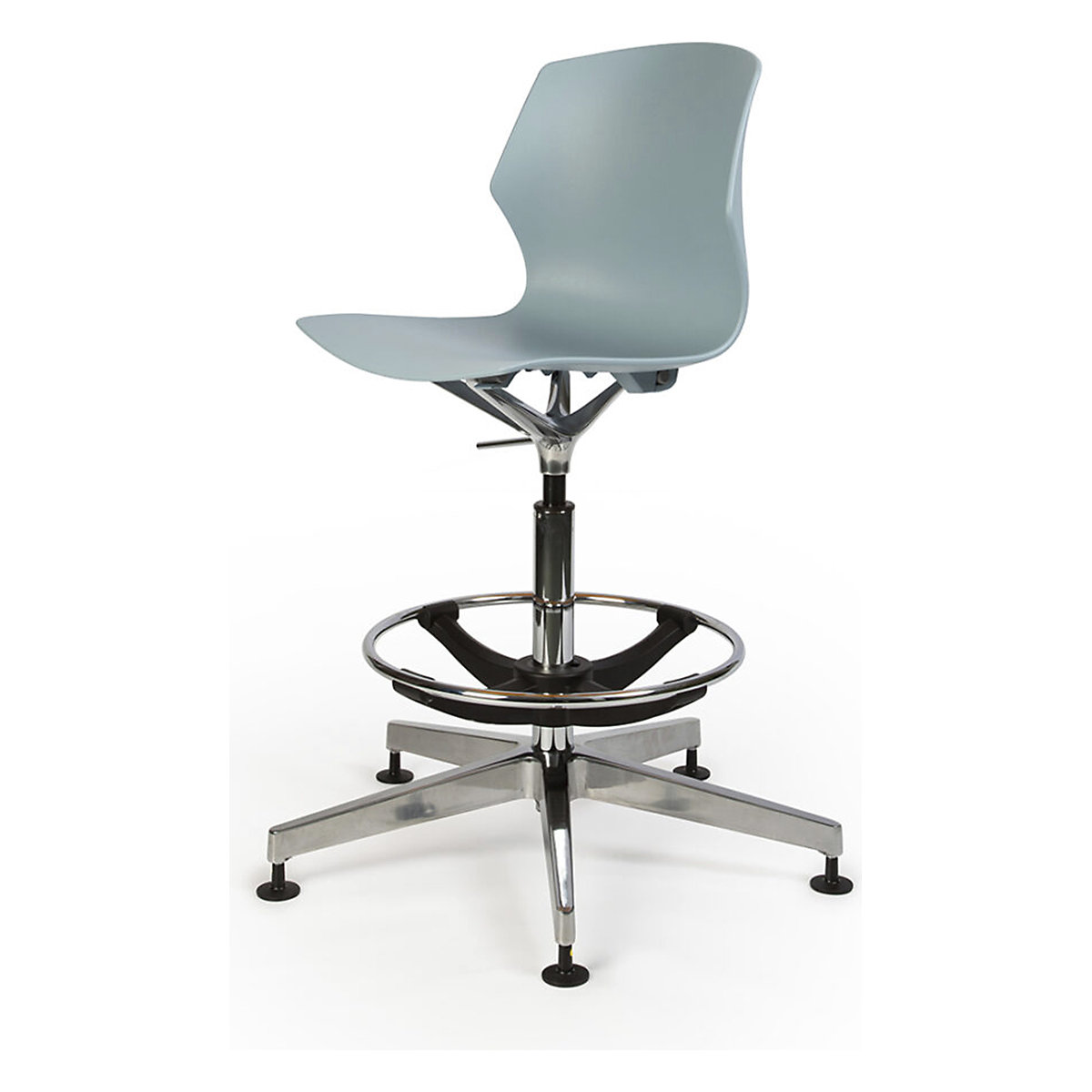 Techsit Smartsit Laboratory Shell Chairs, Techsit Smartsit Laboratory Shell Chairs, Techsit Smartsit Laboratory High Shell Chair with Foot Ring | Aluminium Base | Glides | Blue-4