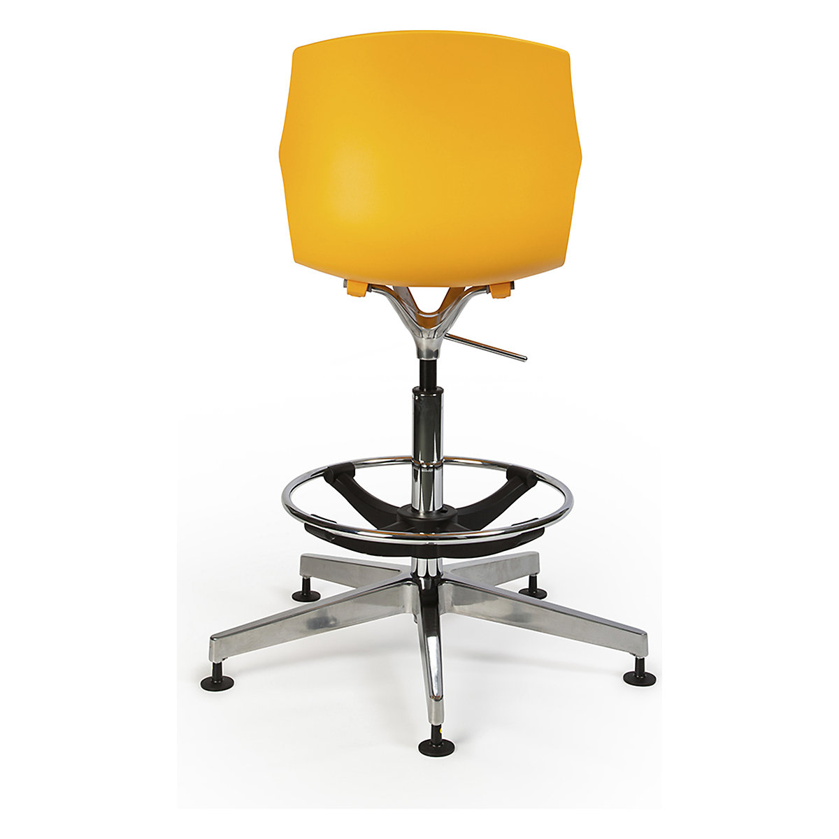 Techsit Smartsit Laboratory Shell Chairs, Techsit Smartsit Laboratory Shell Chairs, Techsit Smartsit Laboratory High Shell Chair with Foot Ring | Aluminium Base | Soft Tyre Castors | Orange-6