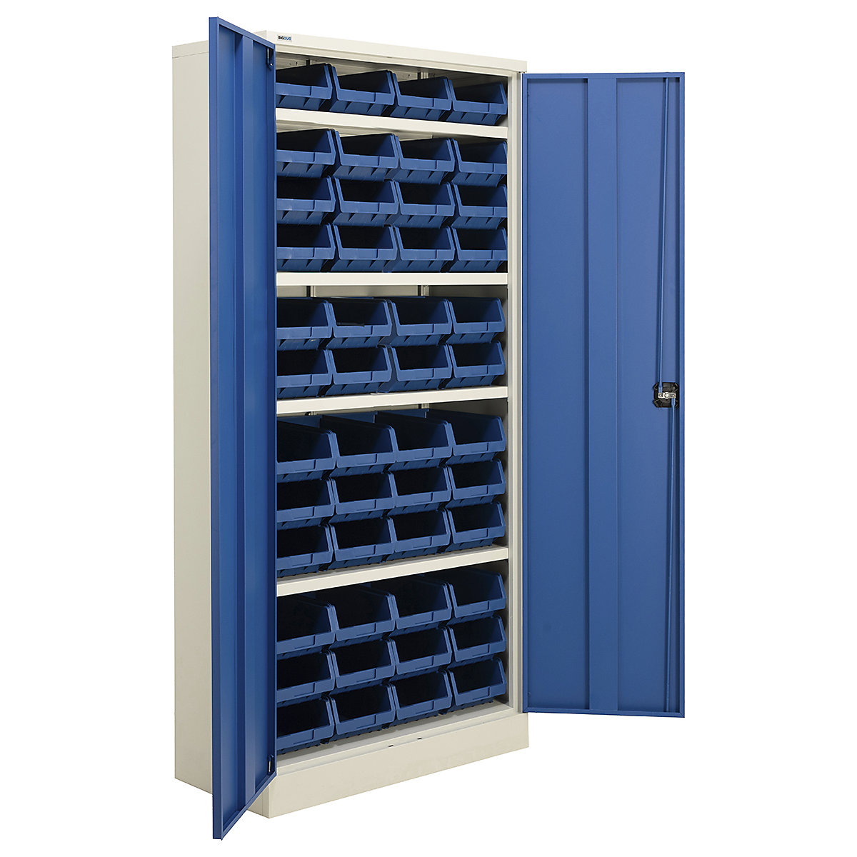 BiGDUG Essentials Steel Workplace Cupboards with Plastic Parts Bins