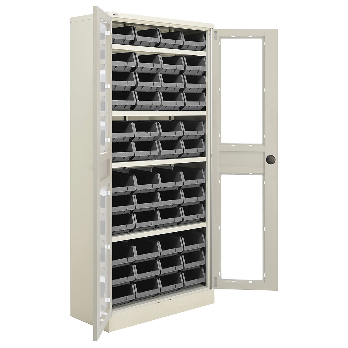 BiGDUG Essentials Steel Workplace Cupboards with Plastic Parts Bins