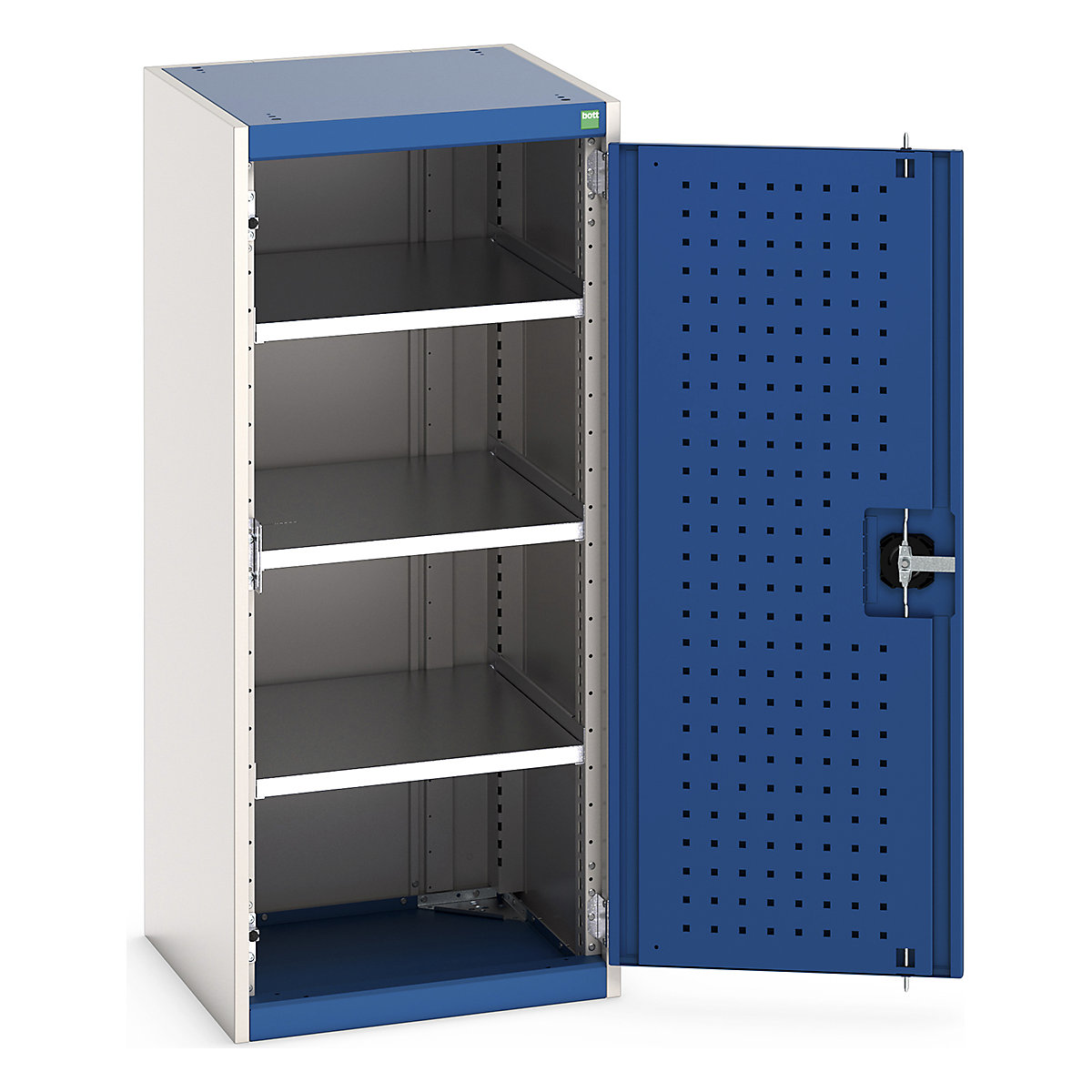 Bott Cubio Cupboard with Perfo Lined Doors