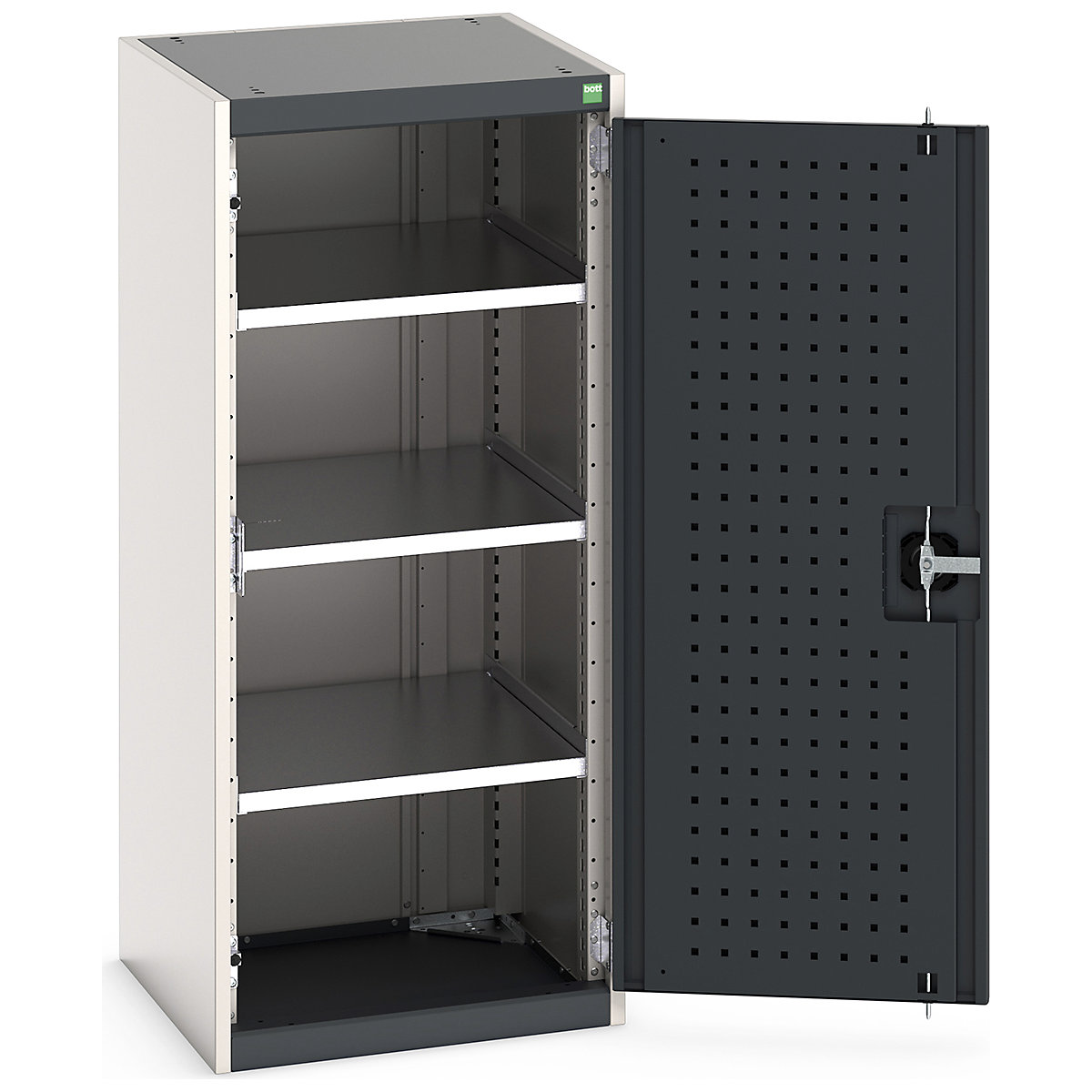 Bott Cubio Cupboard with Perfo Lined Doors