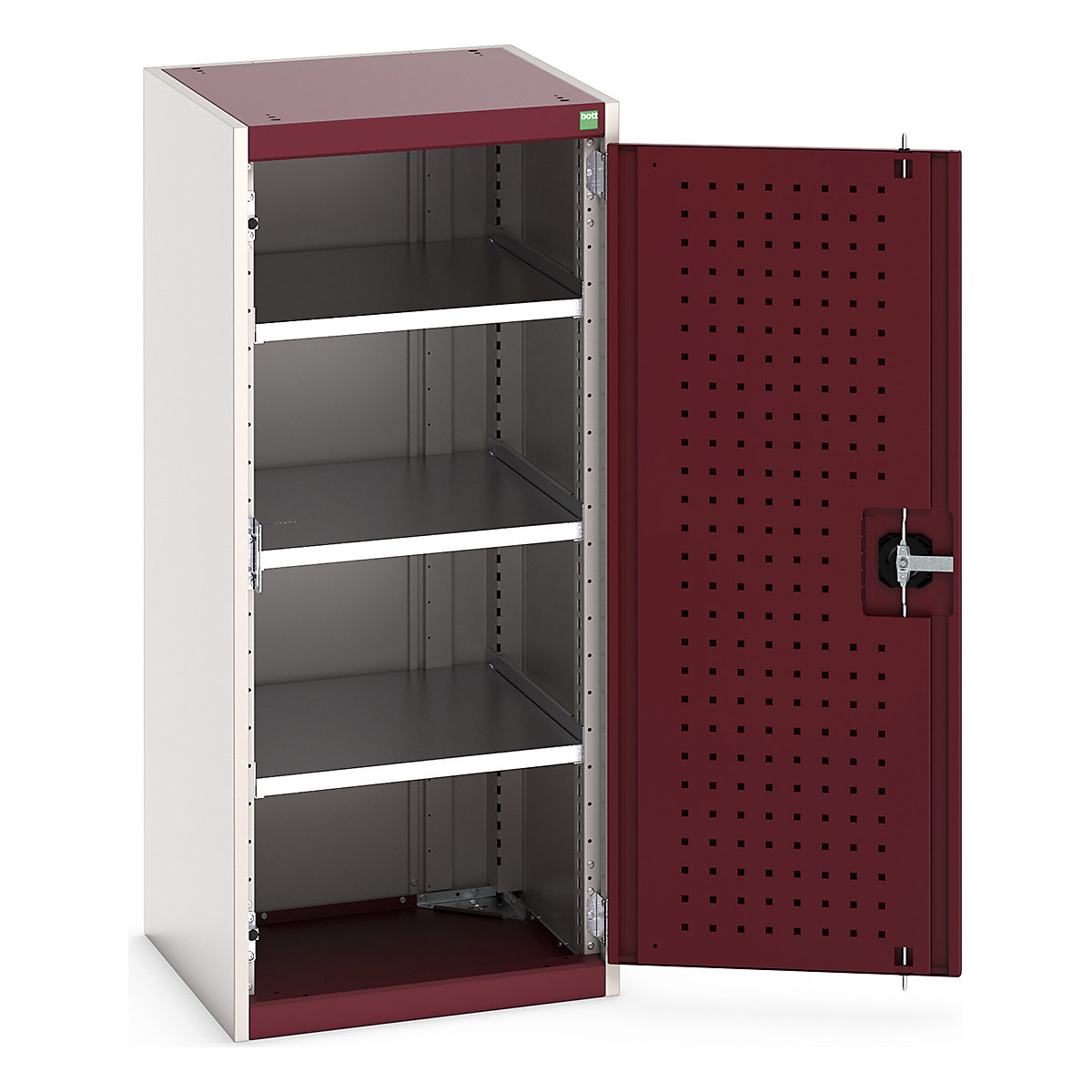 Bott Cubio Cupboard with Perfo Lined Doors
