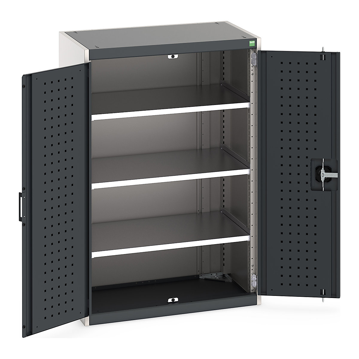 Bott Cubio Cupboard with Perfo Lined Doors