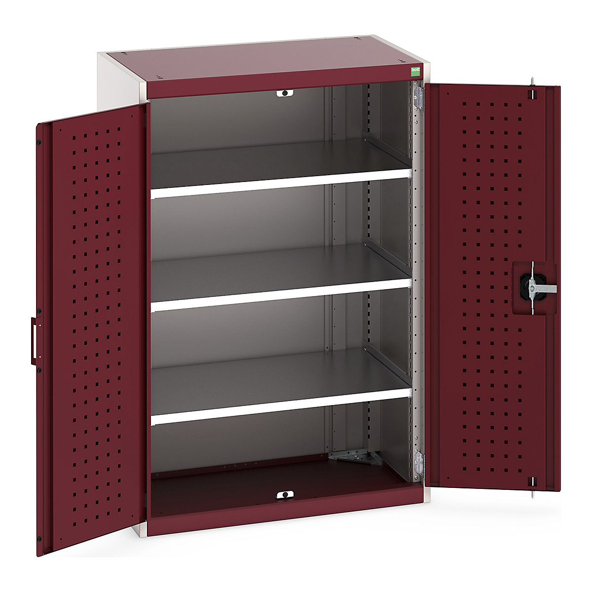 Bott Cubio Cupboard with Perfo Lined Doors