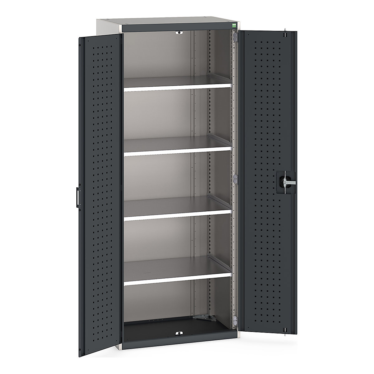 Bott Cubio Cupboard with Perfo Lined Doors